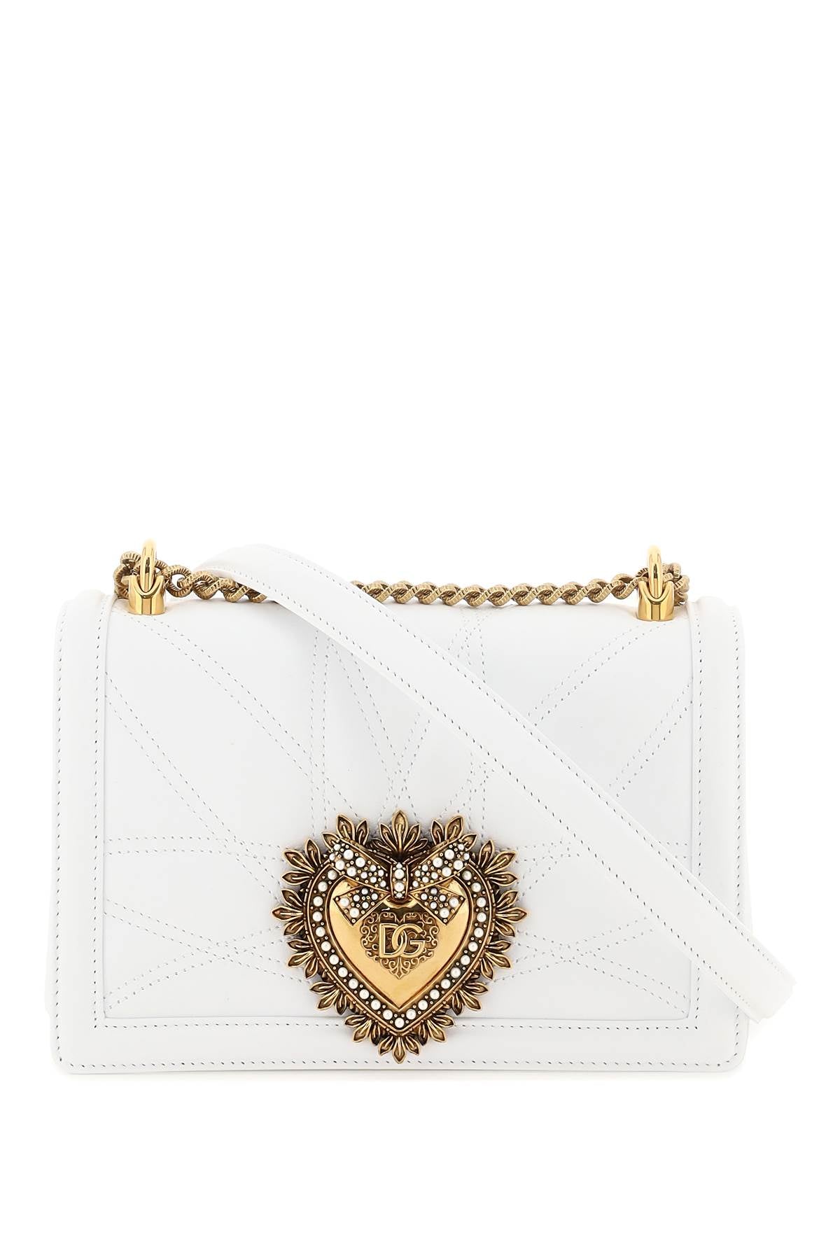 Dolce & Gabbana Medium Devotion Bag In Quilted Nappa Leather