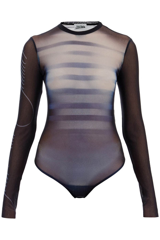 Jean Paul Gaultier Printed Mesh Body Suit For