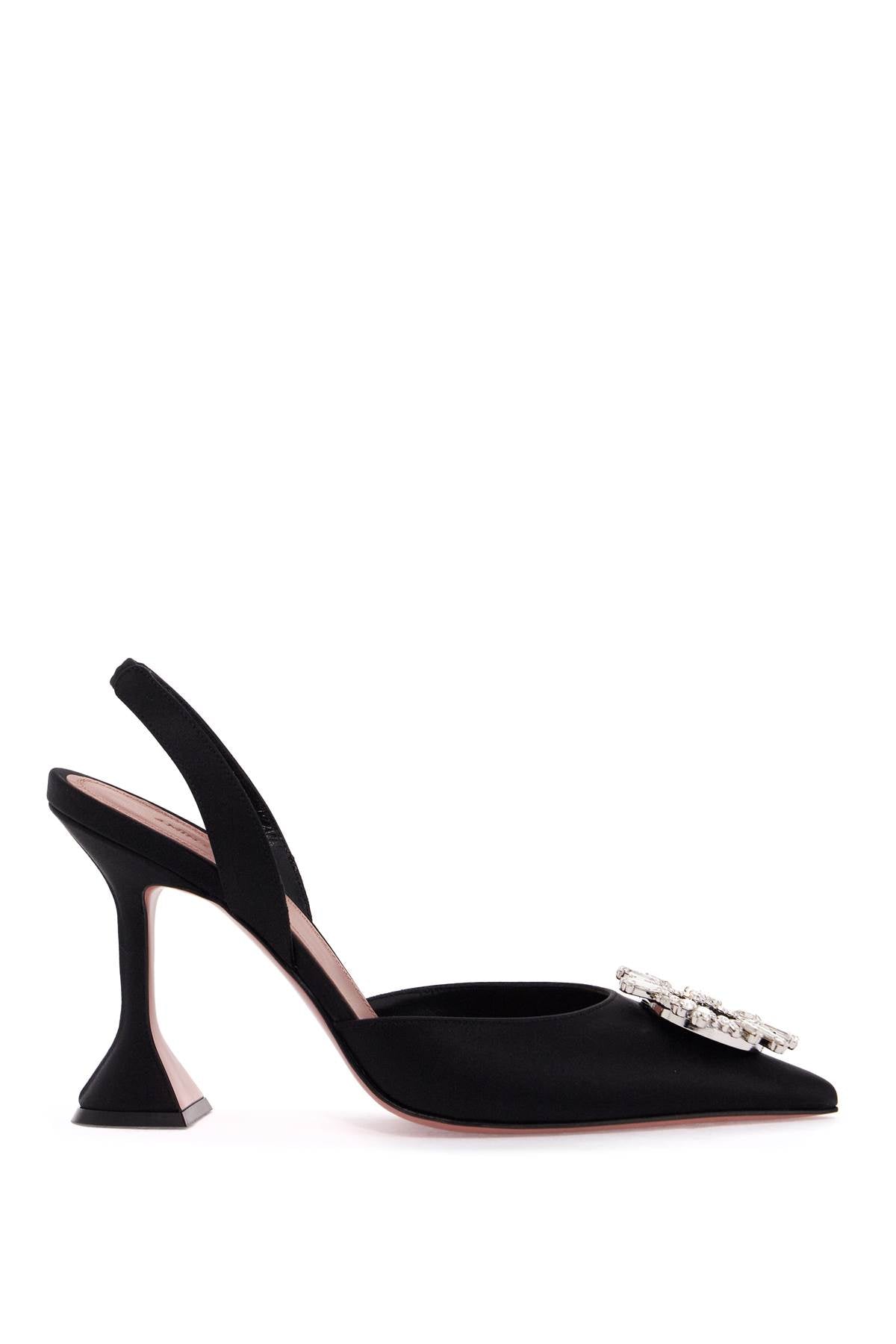 Amina Muaddi Slingback Satin Begum