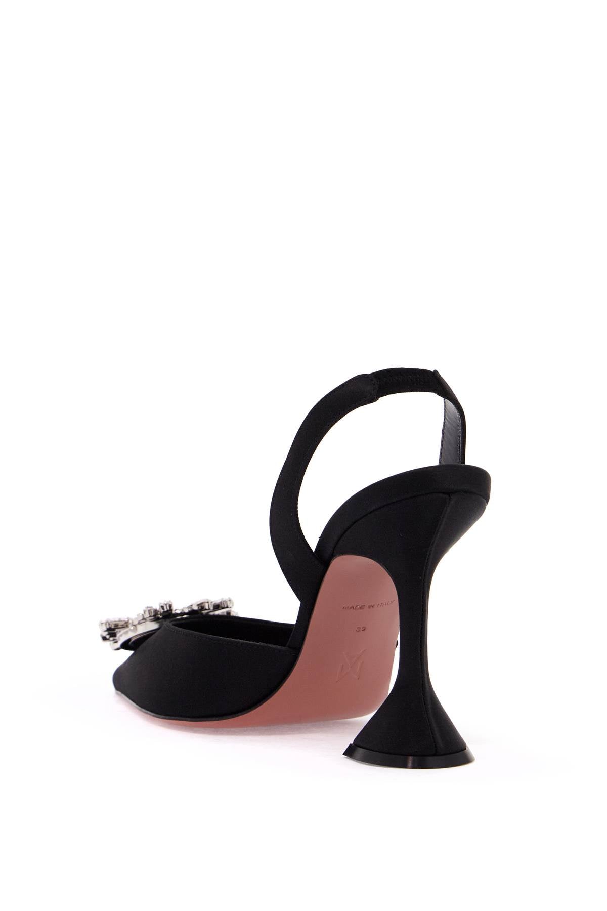 Amina Muaddi Slingback Satin Begum