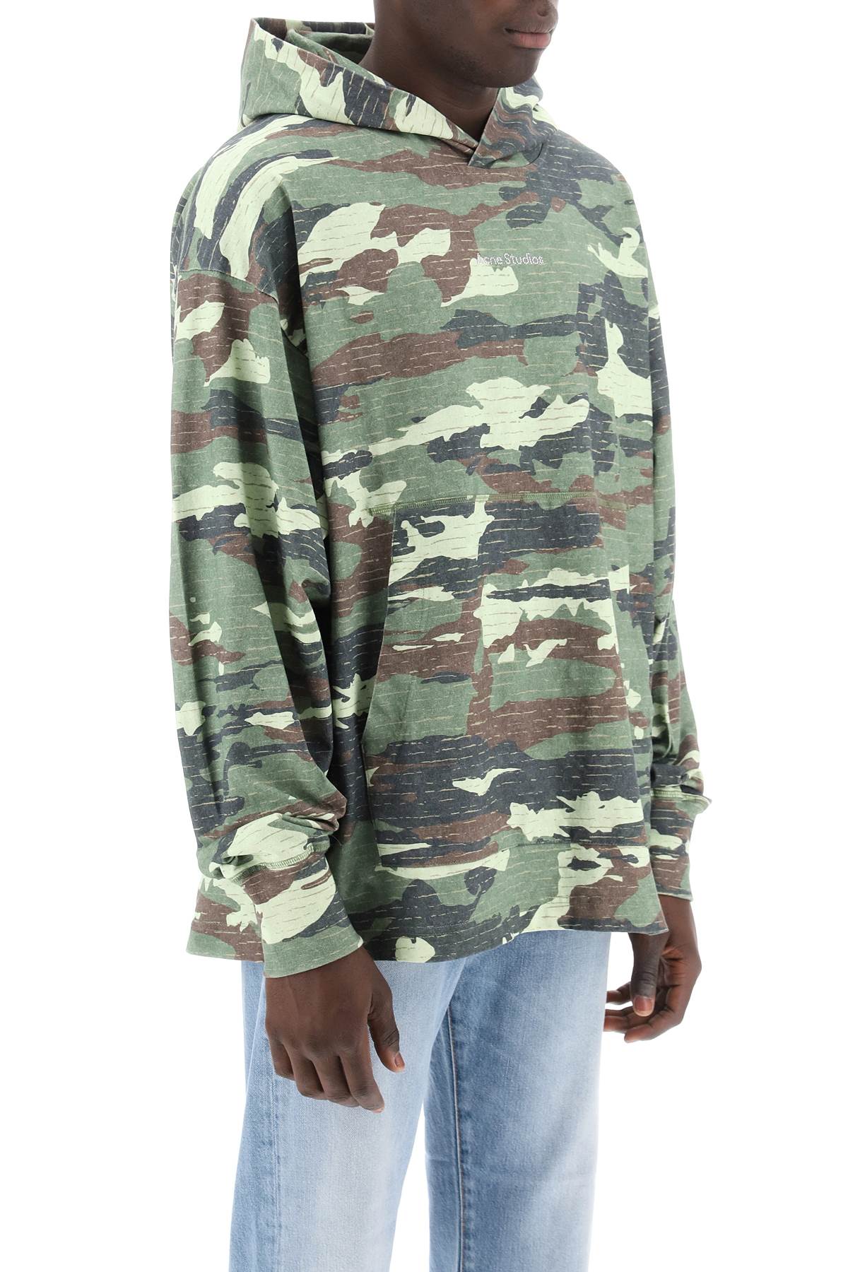 Acne Studios Camouflage Hoodie Sweatshirt With