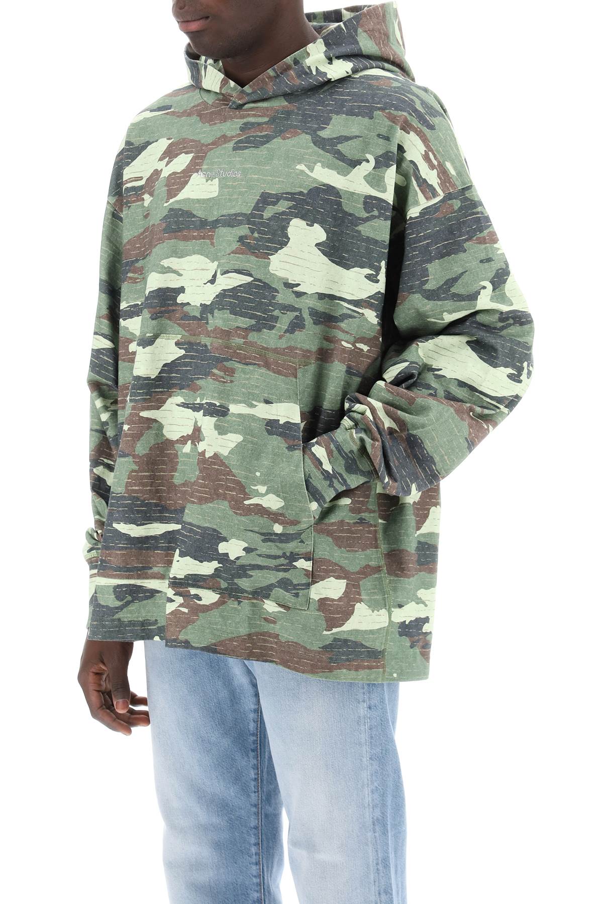 Acne Studios Camouflage Hoodie Sweatshirt With