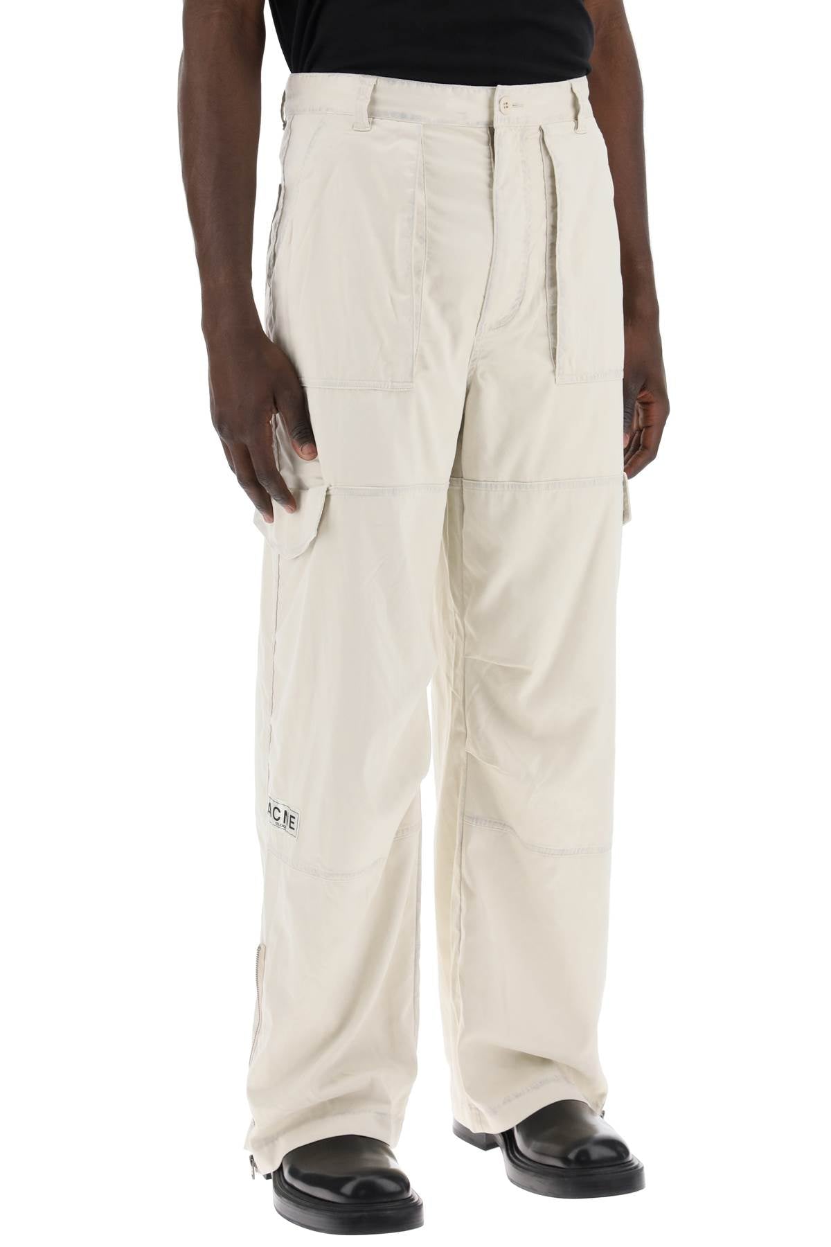 Acne Studios Microfiber Cargo Pants In Seven