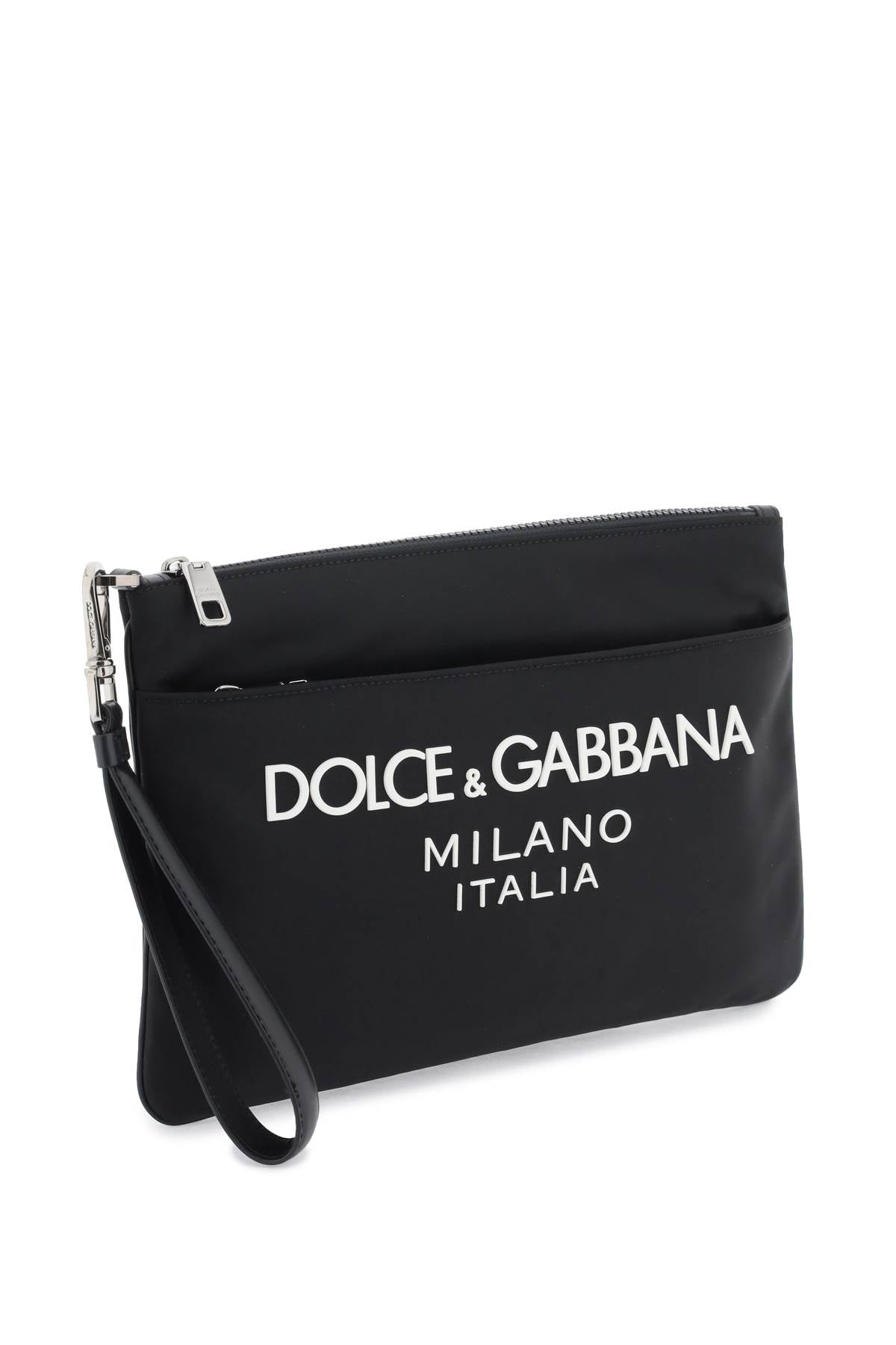 Dolce & Gabbana Nylon Pouch With Rubberized Logo