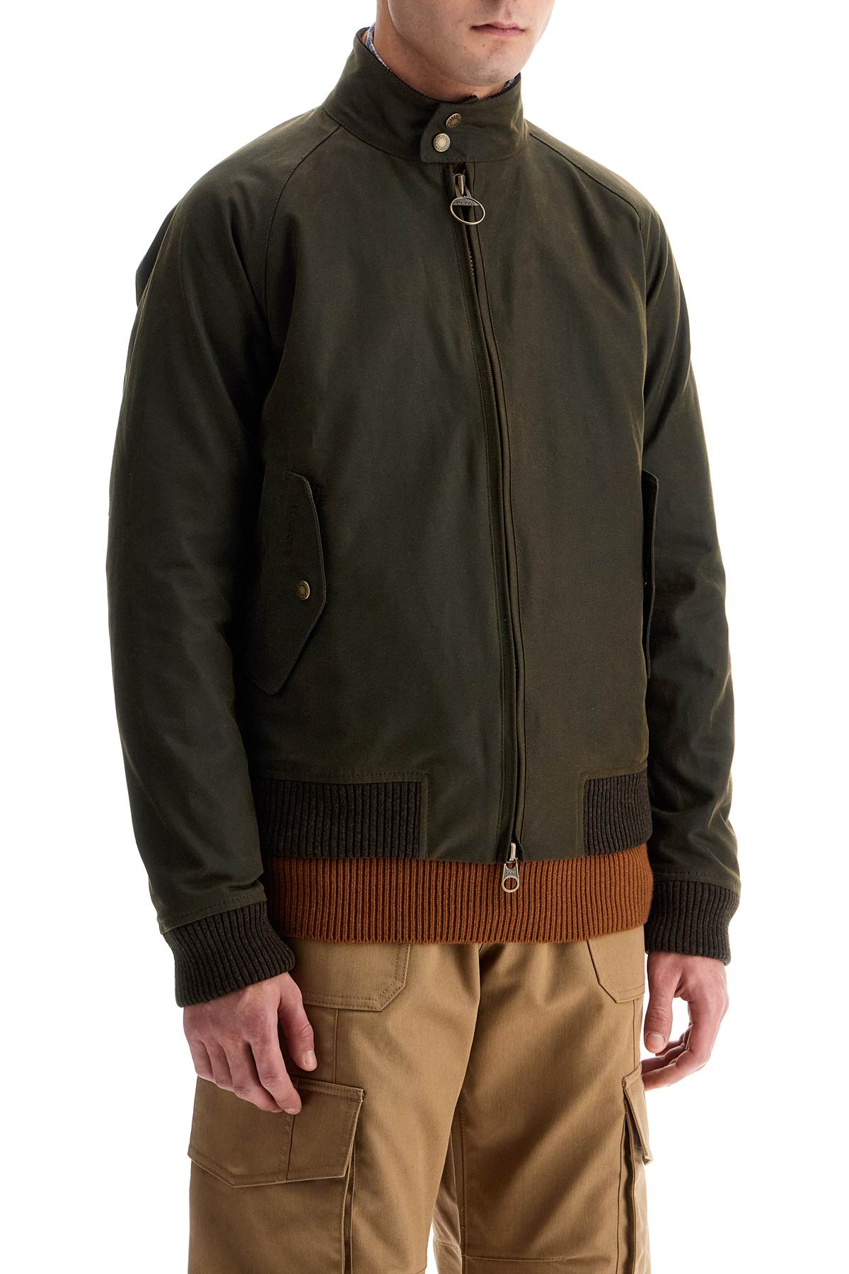 Barbour X Baracuta Cino\N\Nwaxed Cotton Bomber Door