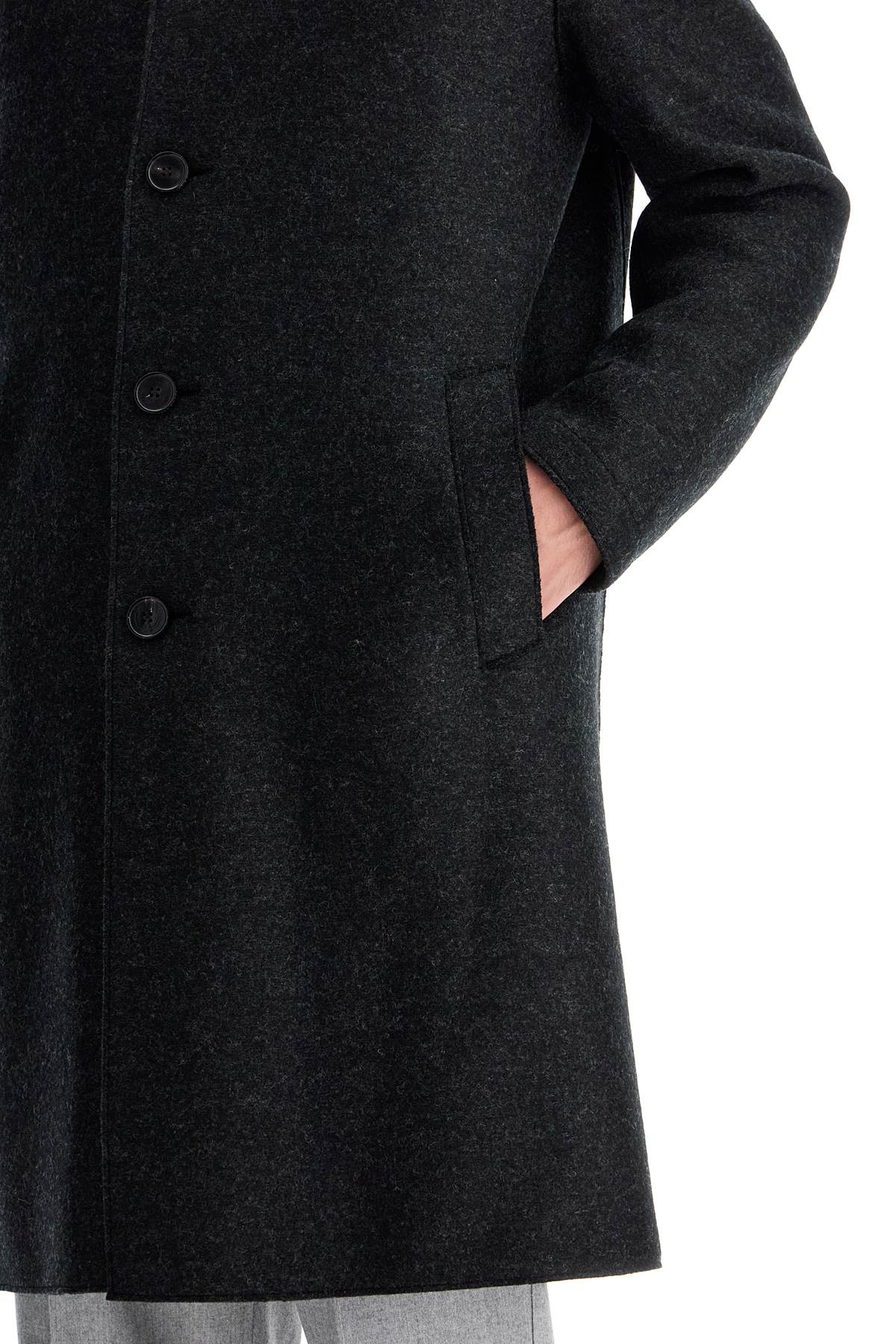 Harris Wharf London Single-Breasted Pressed Wool Coat