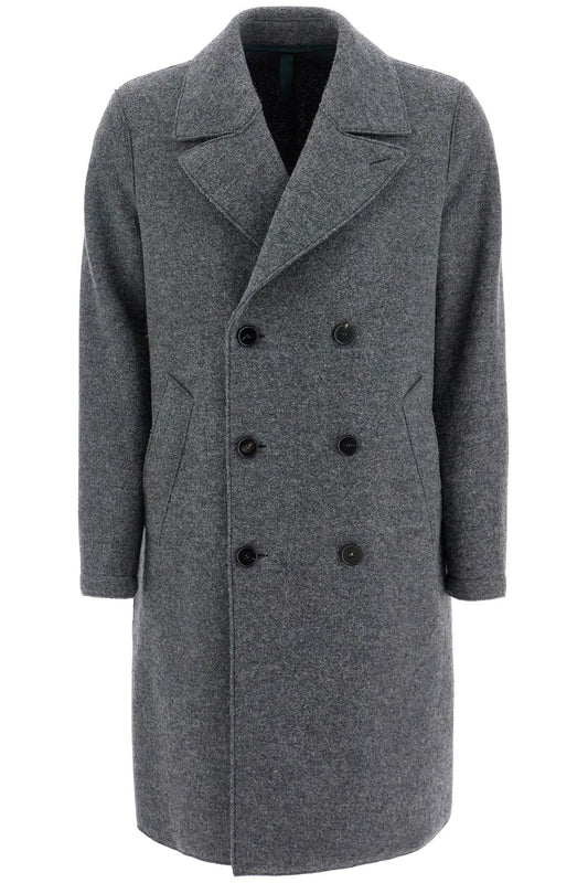 Harris Wharf London Double-Breasted Wool Coat In Boiled