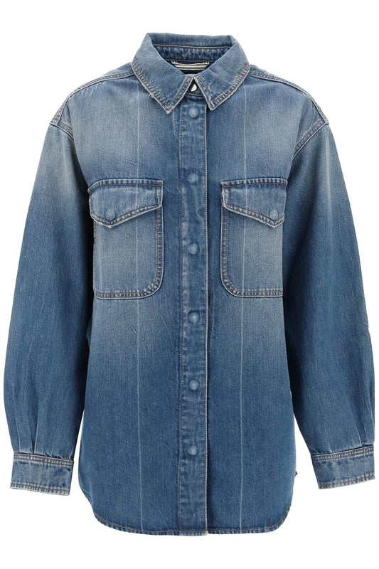 Closed Denim Overshirt Made Of Recycled Cotton Blend