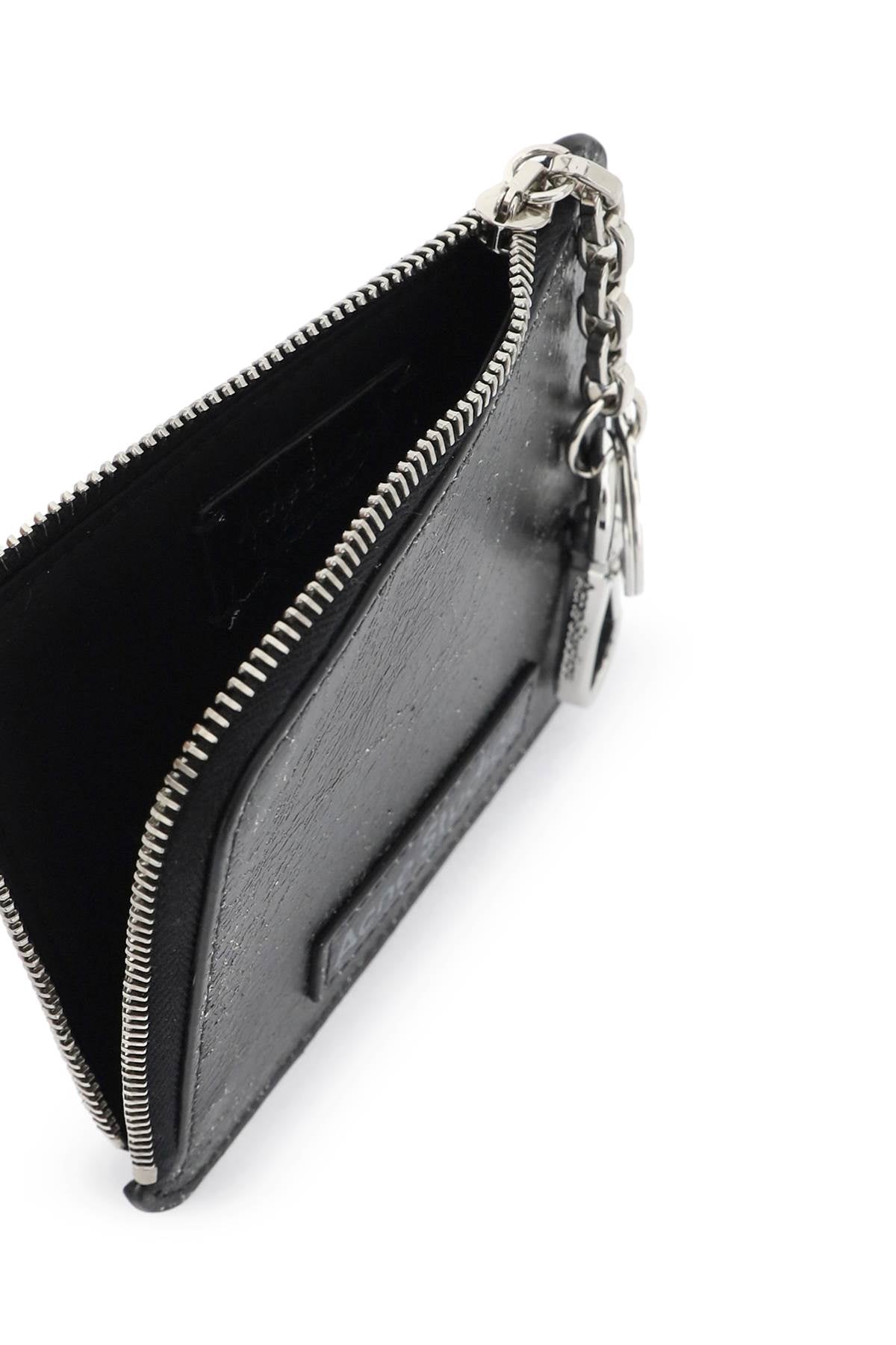 Acne Studios Cracked Leather Wallet With Distressed