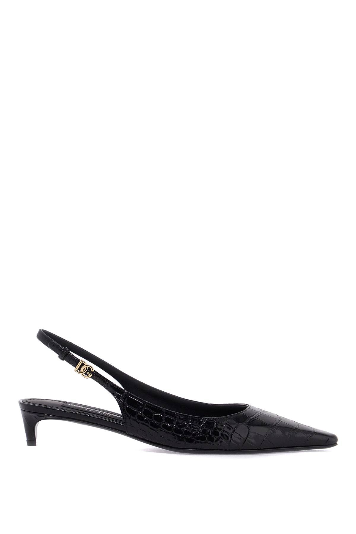 Dolce & Gabbana Cocco Print Leather Slingback DCol