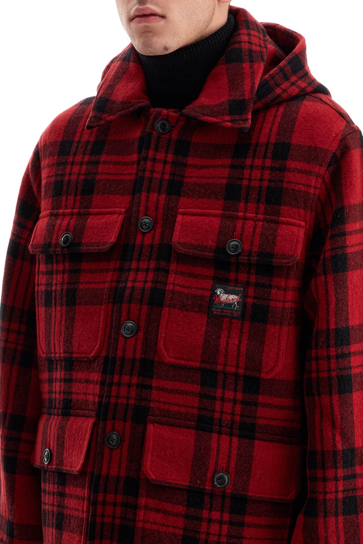 Woolrich Plaid Cruiser Hooded Jacket