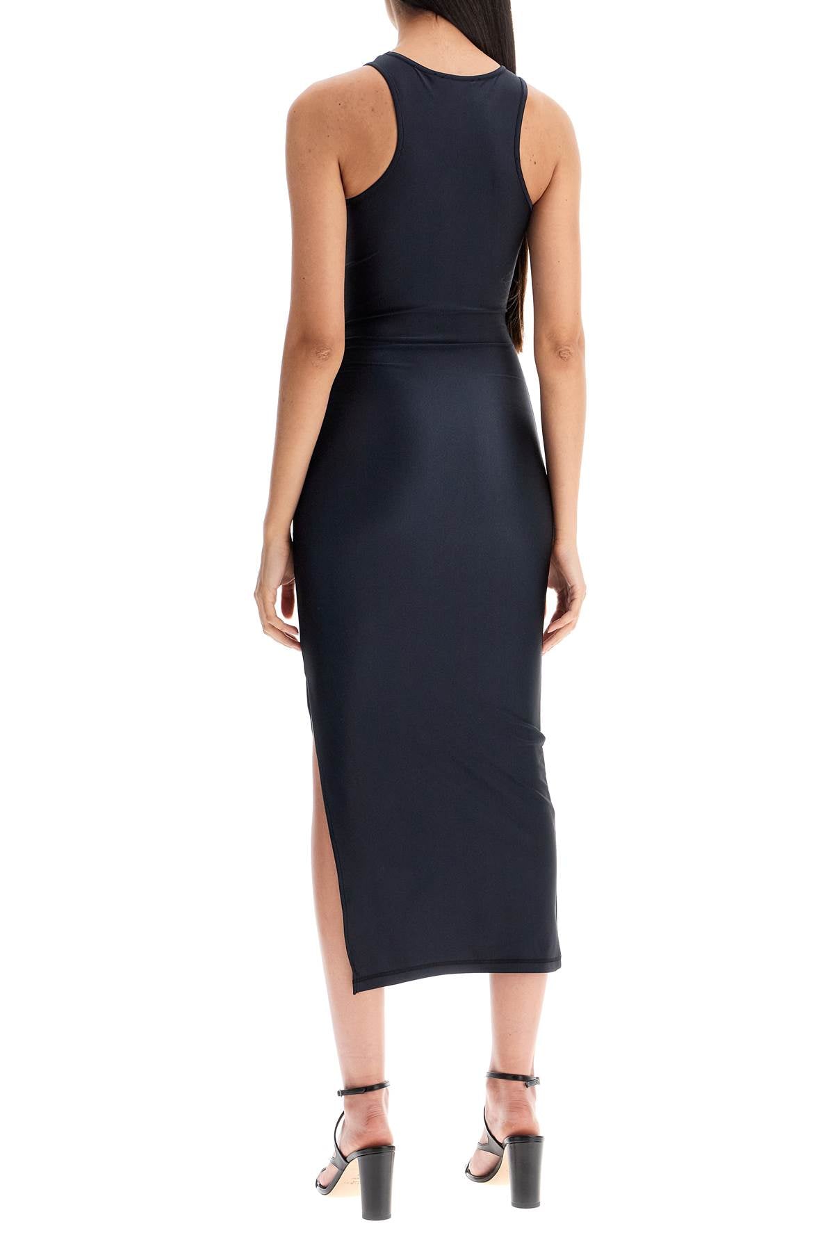 Coperni Shiny Jersey Midi Dress In