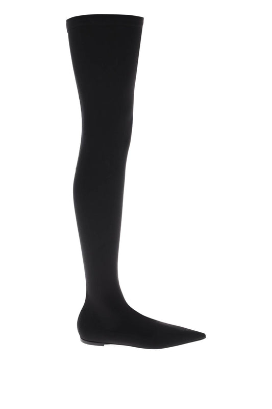 Dolce & Gabbana Stretch Jersey Thigh-High Boots