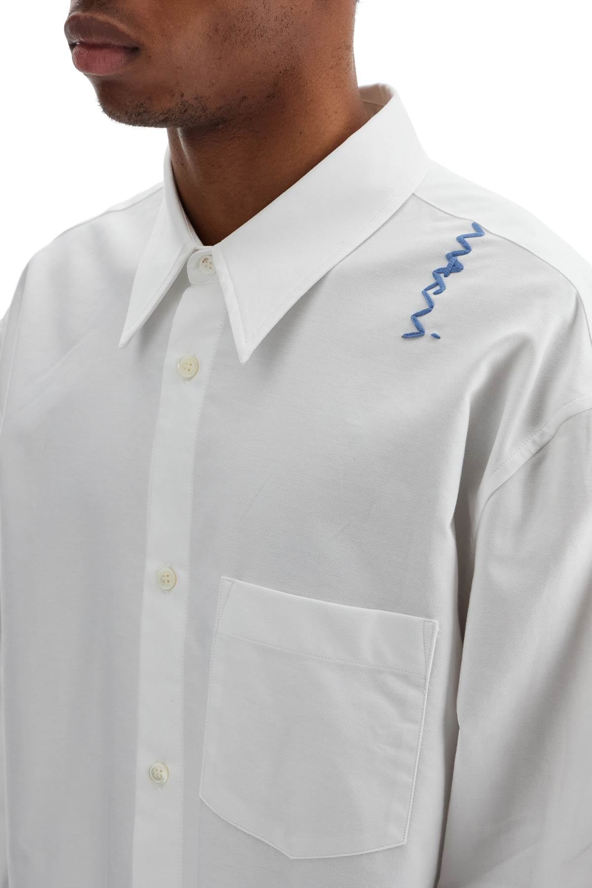 Marni Oxford Shirt With Pocket Detail