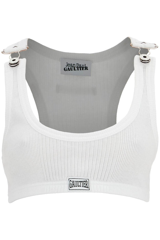 Jean Paul Gaultier Cropped Tank Top With Overall-Style