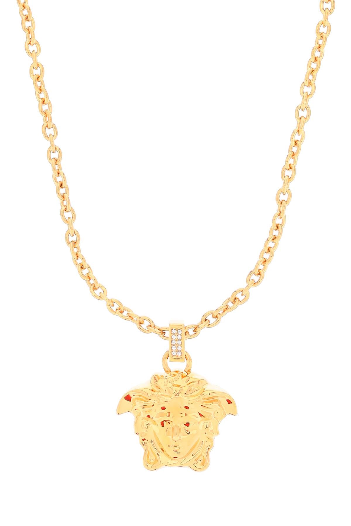 Versace La Medusa Necklace With Crystals