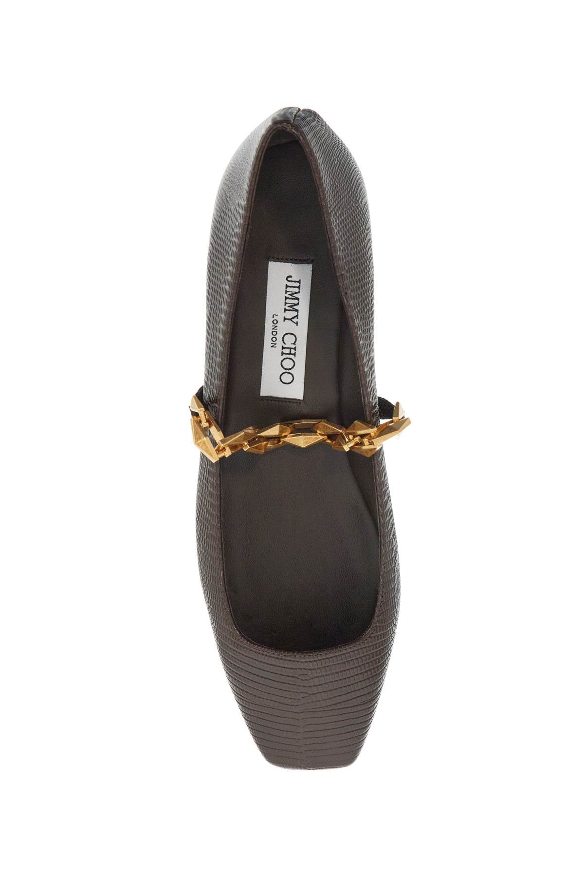 Jimmy Choo Tilda Lizard Print Leather Baller