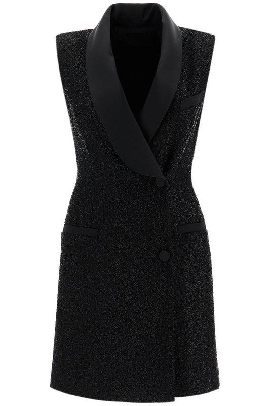 Max Mara Pianoforte Tower Dress In Satin And Sequins With