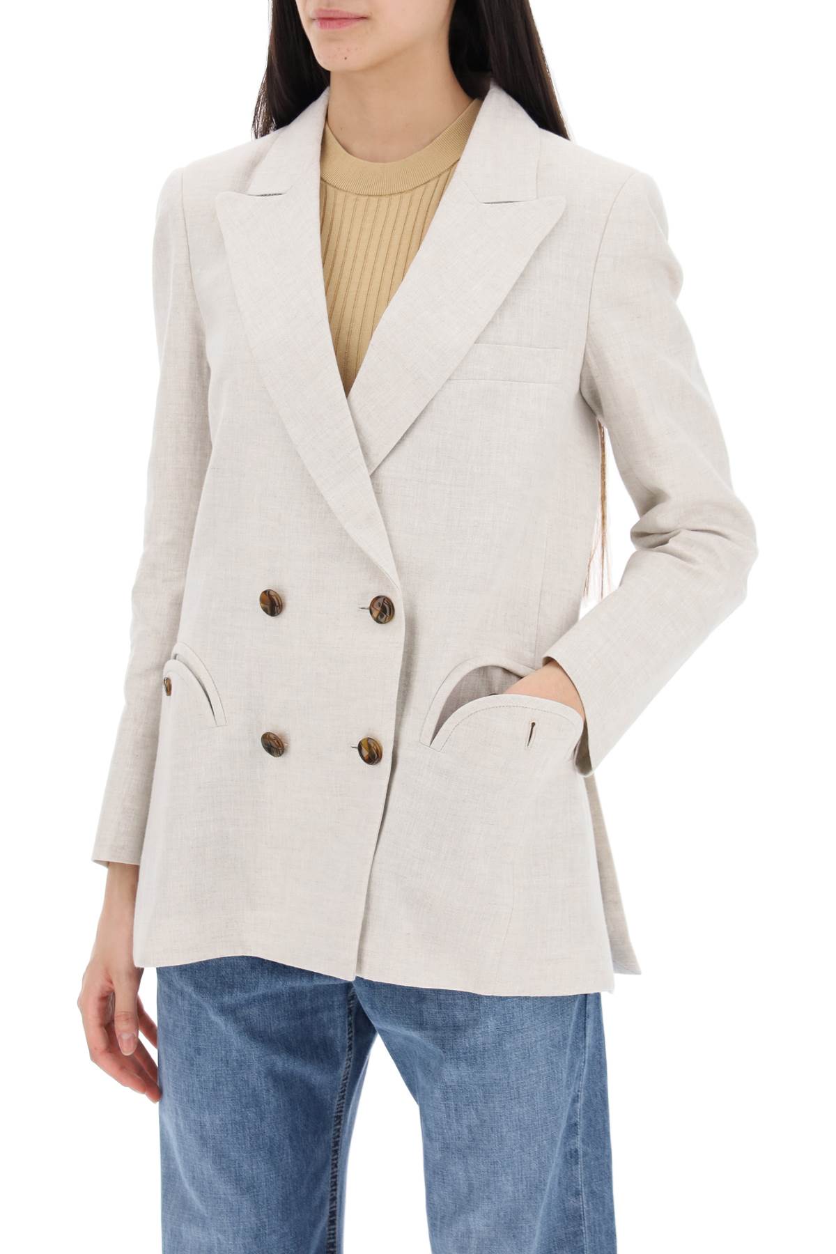 Blaze Milano Everyday Mid-Day Sun Double-Breasted Blazer