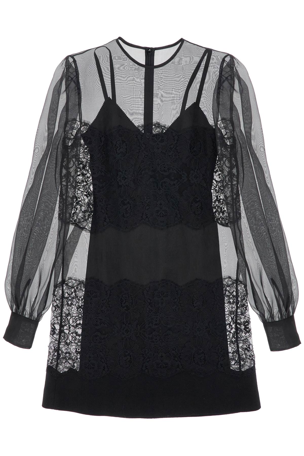 Dolce & Gabbana Short Organza And Lace Dress