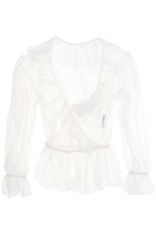 Dolce & Gabbana Silk Chiffon Blouse With Ruffles.