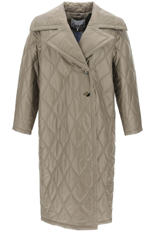 Ganni Quilted Oversized Coat