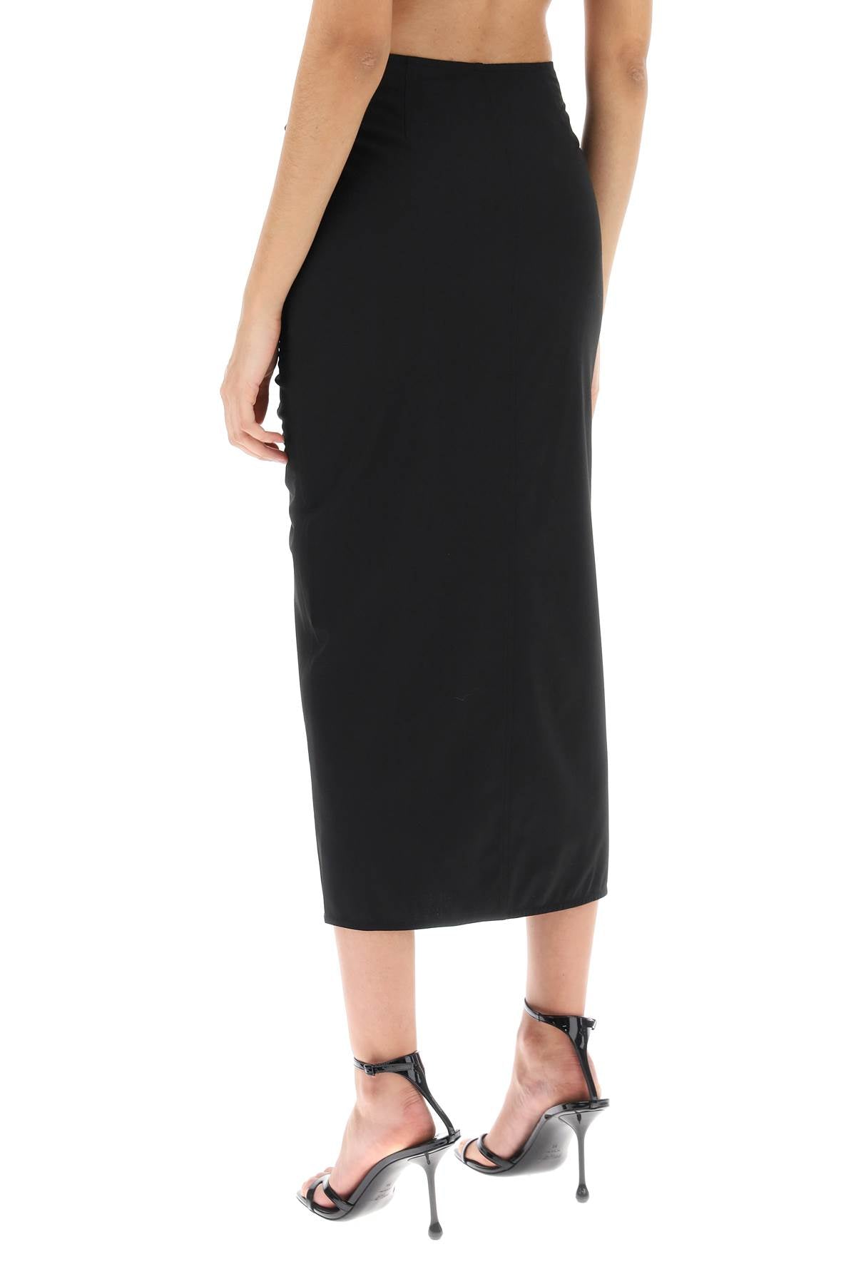 Ganni Midi Skirt With Ornamental Bows