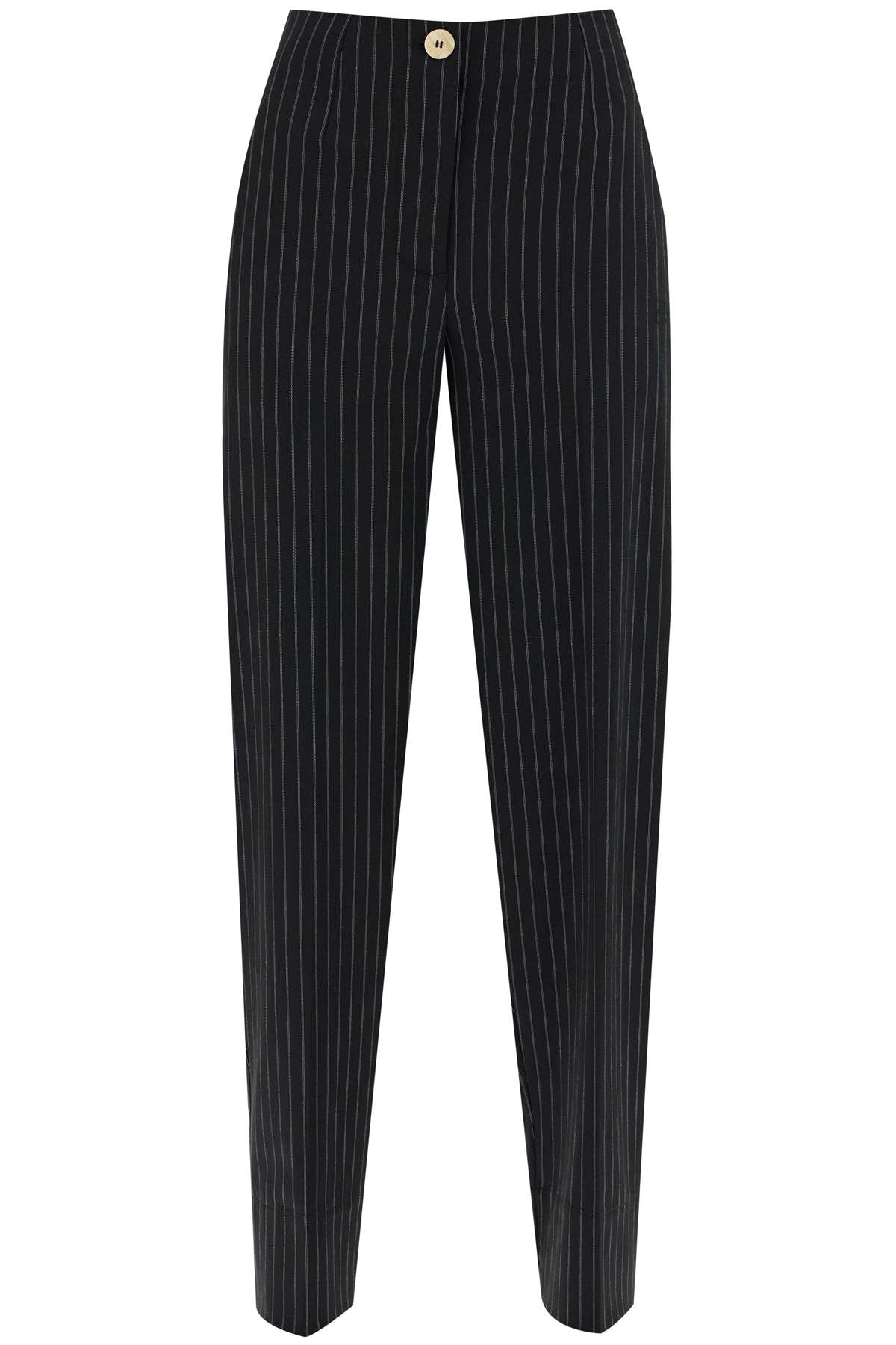 Ganni Striped Tapered Trousers