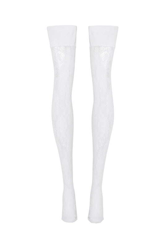 Alessandra Rich Lace Thigh-High Stockings With