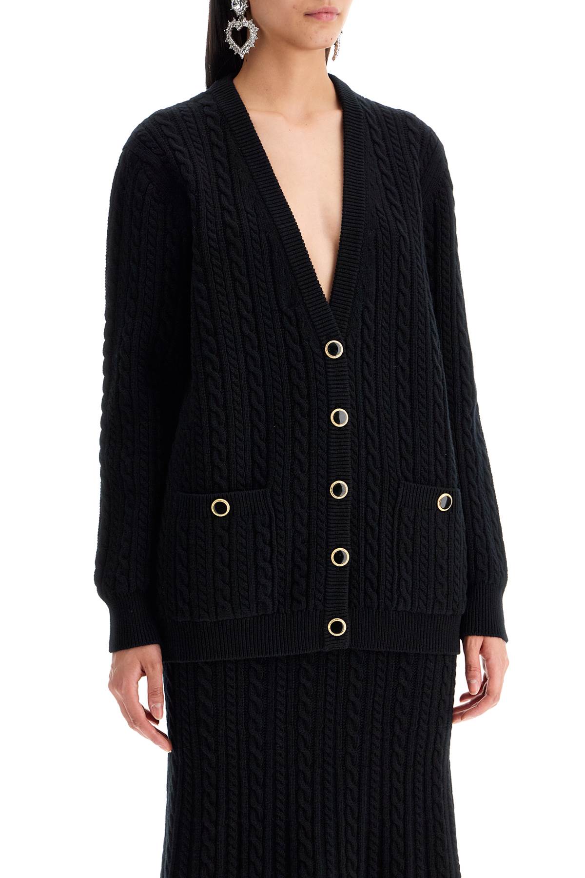 Alessandra Rich Oversized Wool Cardigan