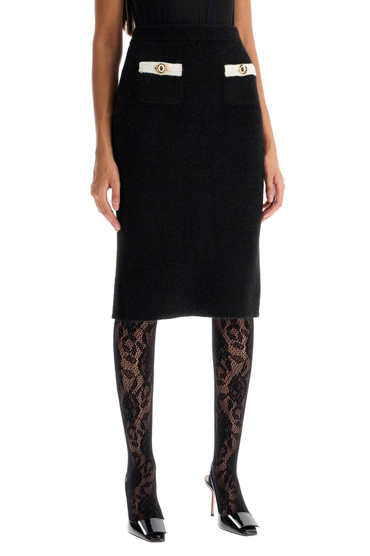 Alessandra Rich Alpaca Midi Skirt