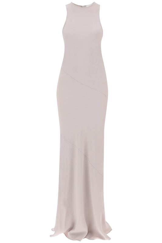 Ami Alexandre Matiussi Maxi Crepe Dress With Bias Cuts