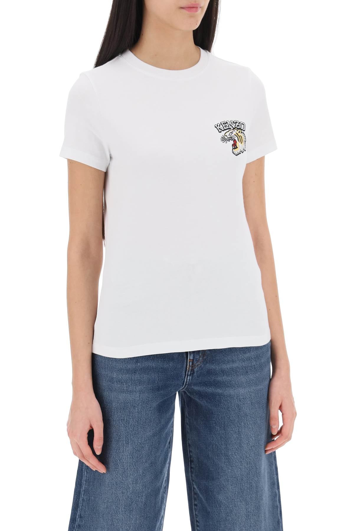 Kenzo Crew-Neck T-Shirt With Embroidery