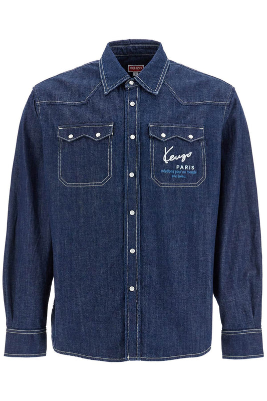 Kenzo Denim Western Shirt For Men