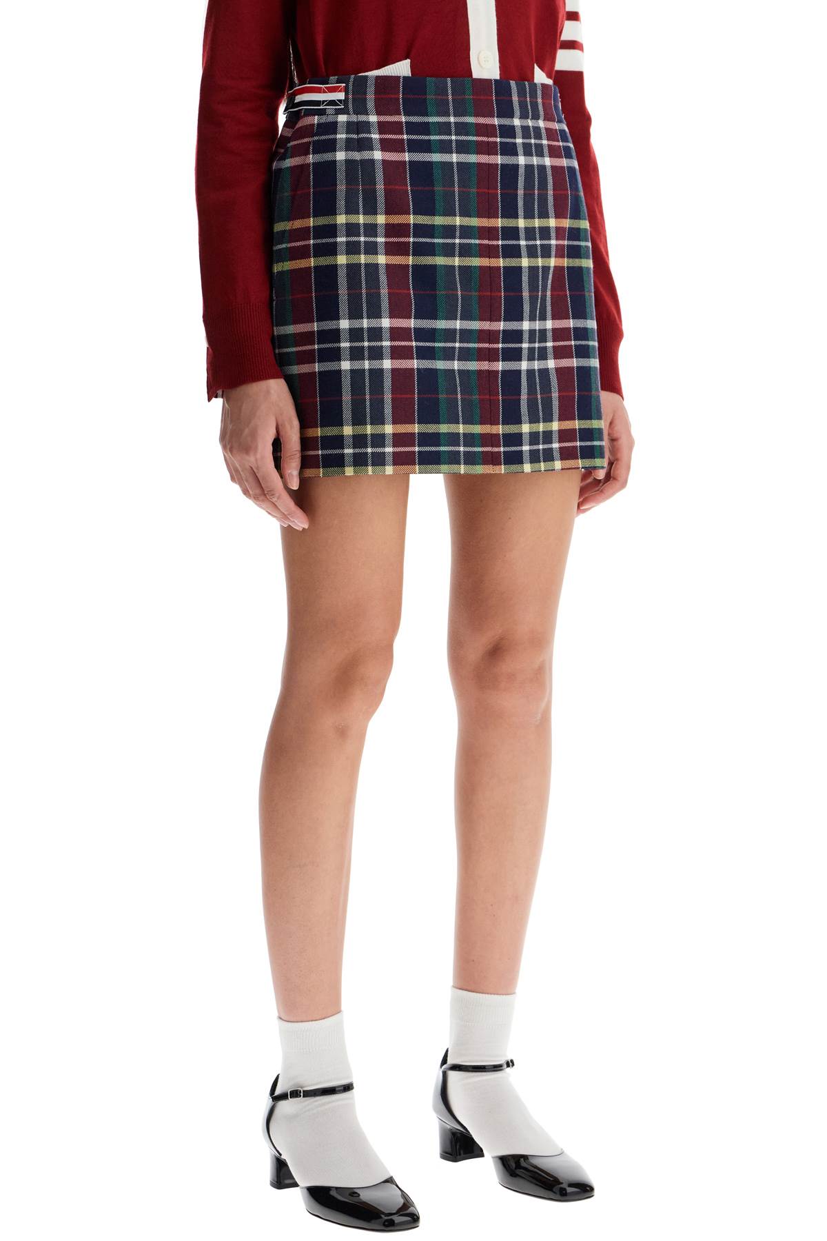 Thom Browne Wool Twill Mini Skirt In