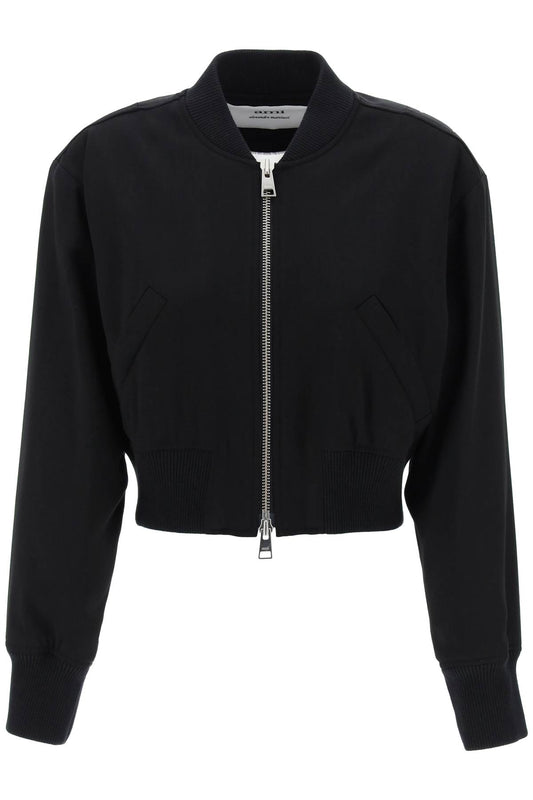 Ami Alexandre Matiussi Cropped Twill Bomber Jacket