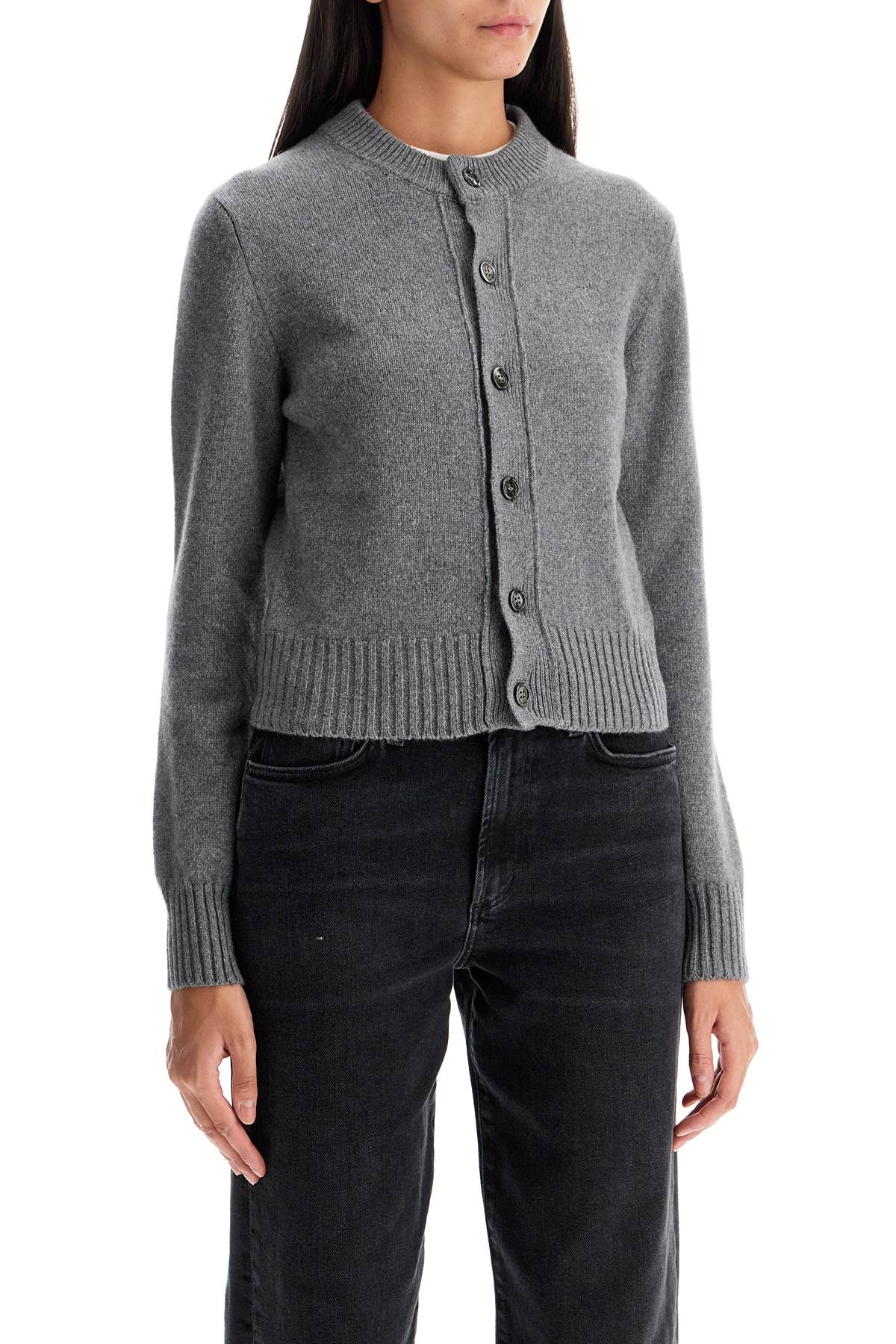 Ami Alexandre Matiussi Cashmere Crewneck Cardigan