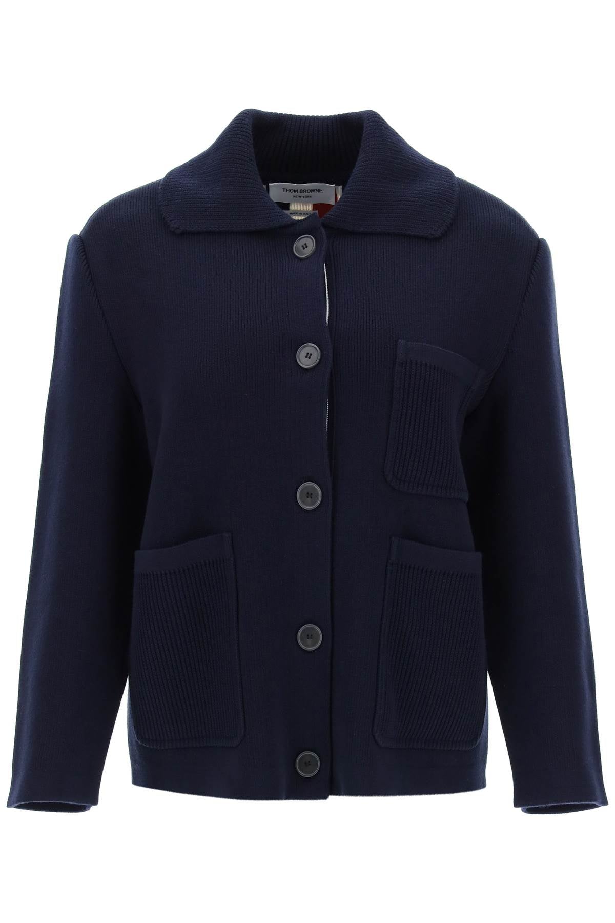 Thom Browne Cotton-Cashmere Knit Jacket