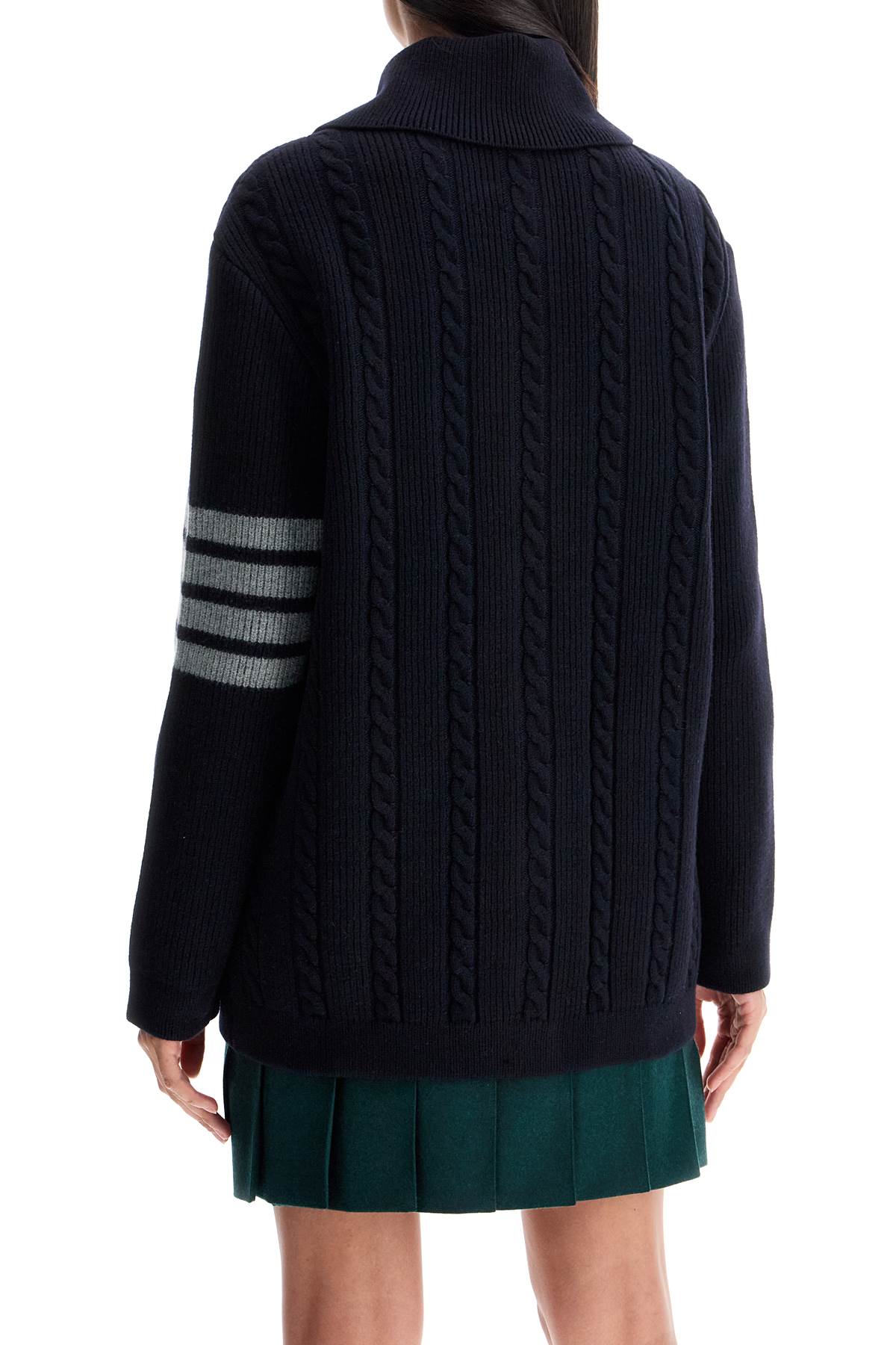 Thom Browne 4-Bar Heavy Knit Cardigan