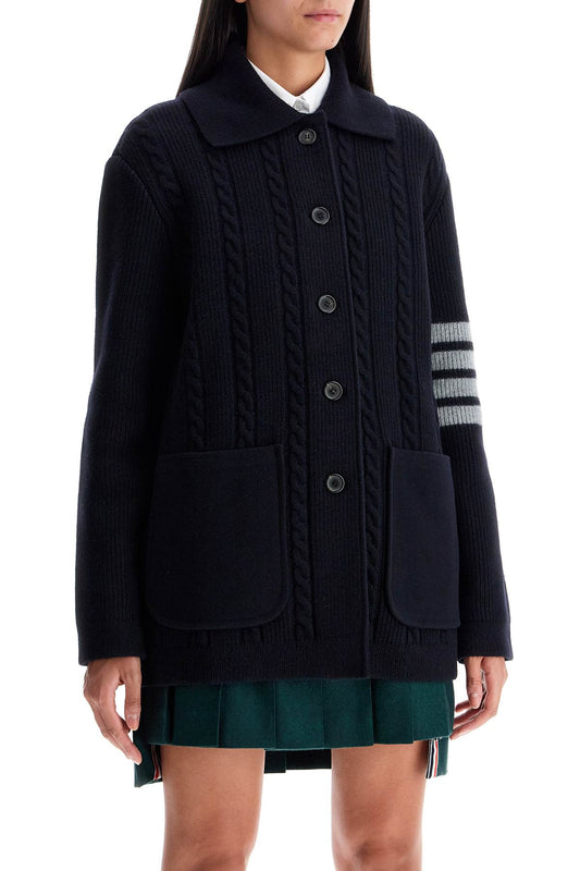 Thom Browne 4-Bar Heavy Knit Cardigan