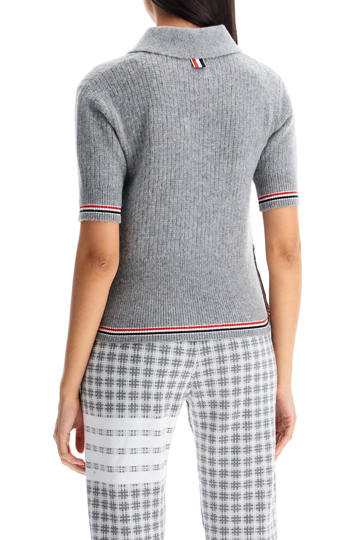 Thom Browne Short-Sleeved Merino Wool Polo