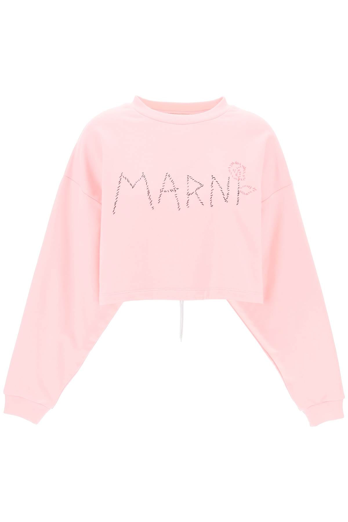 Marni Organic Cotton Sweatshirt With Hand-Embroid