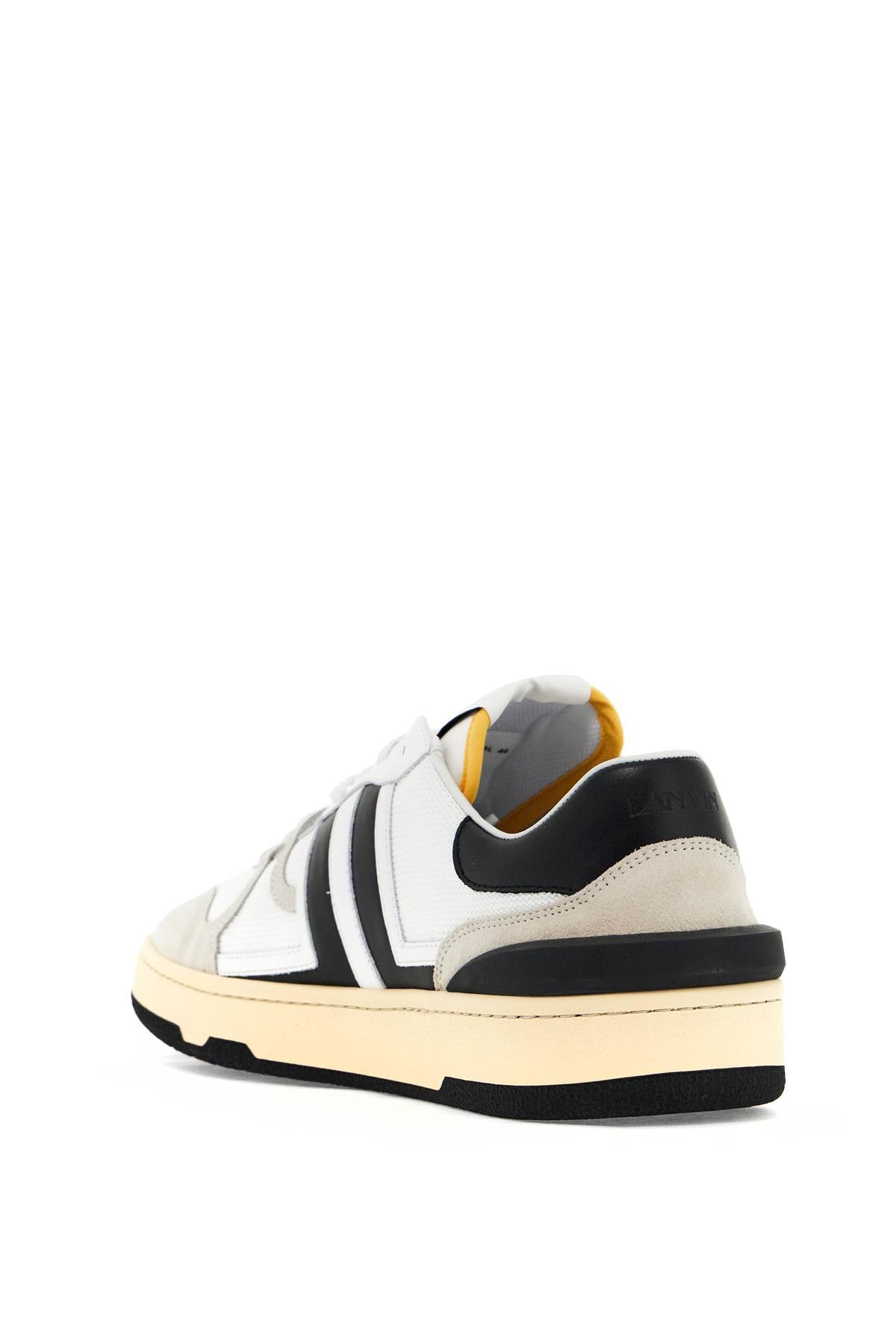 Lanvin Mesh And Leather Clay Sneakers With