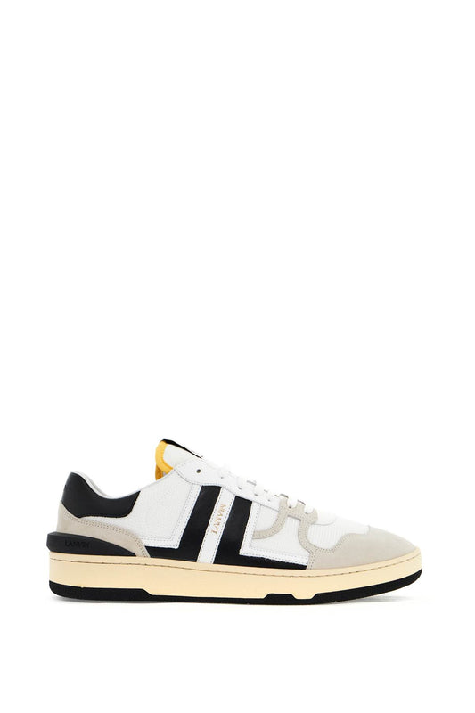 Lanvin Mesh And Leather Clay Sneakers With