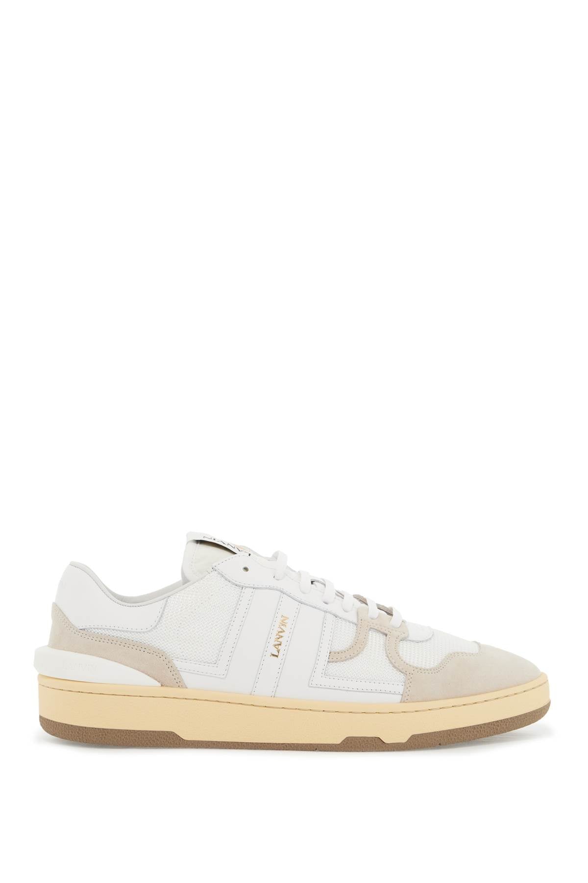 Lanvin Mesh And Leather Clay Sneakers With