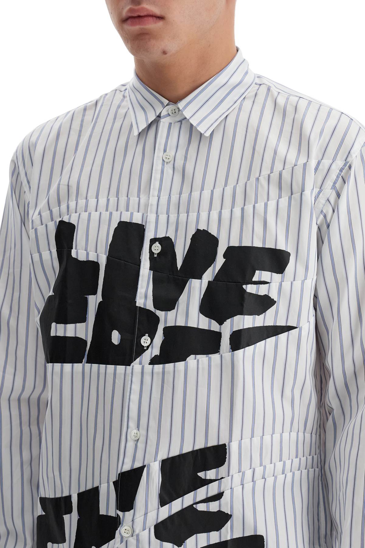 Comme Des Garcons Shirt Live Free Printed Shirt