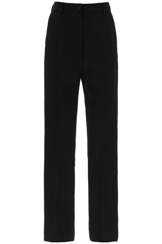 Dolce & Gabbana Wool Gabardine Cigarette Pants.