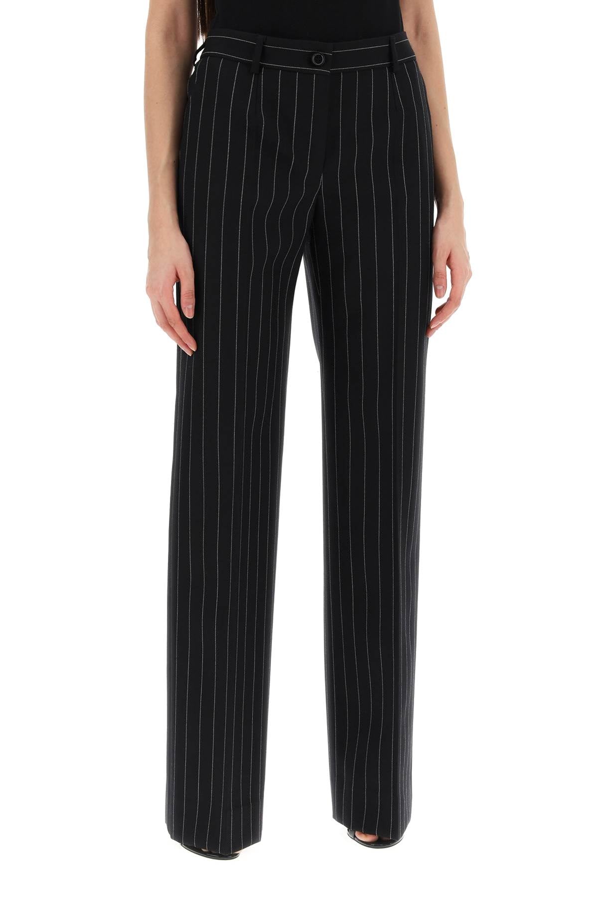 DOLCE & GABBANA Pantaloni Flare Gessati