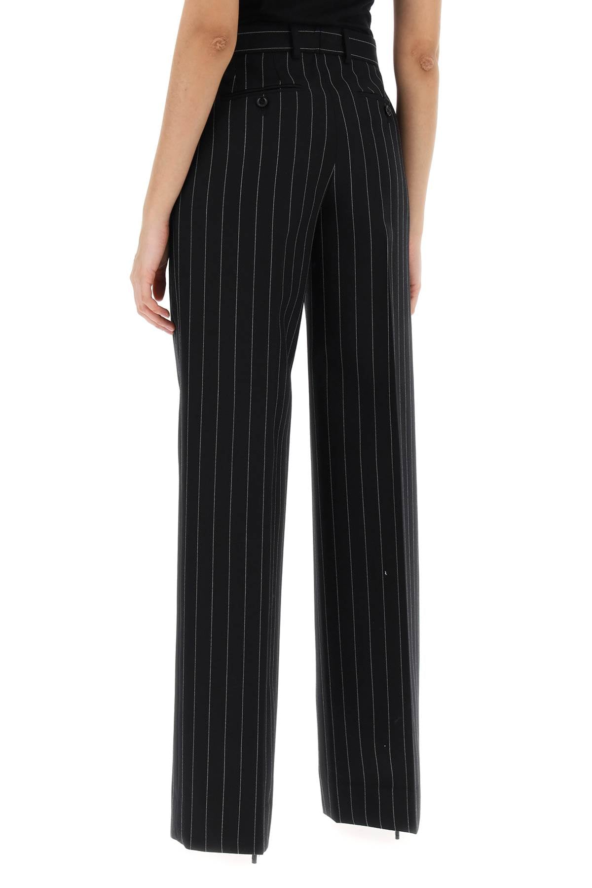 DOLCE & GABBANA Pantaloni Flare Gessati