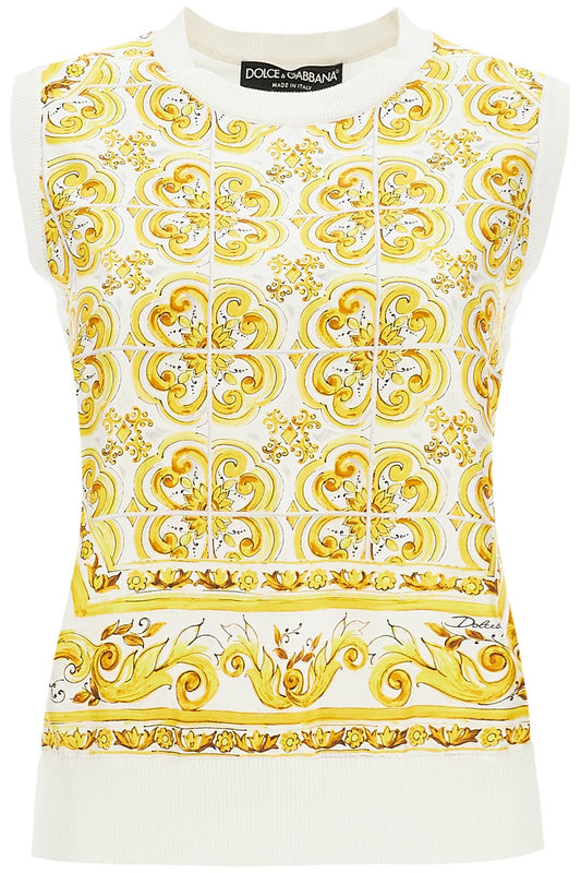 Dolce & Gabbana Silk Sleeveless Top With Mai